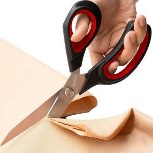 XFasten Heavy-Duty Professional Tailor Scissors, 9.5-Inch Heavy Duty Ultra-sharp Dressmaker’s Scissors Shears for Fabric Cutting | Sewing scissors for Fabric